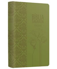 BÍBLIA SAGRADA TULIPAS (VERDE) - CÓDIGO-CG69908