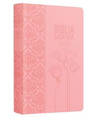 BÍBLIA SAGRADA TULIPAS (ROSA)- CÓDIGO CG69909